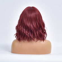 Load image into Gallery viewer, Ruby | Red Medium Long Curly Synthetic Hair Wig with Bangs