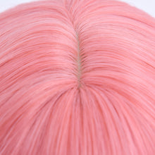 Load image into Gallery viewer, Bella | Pink Medium Long Curly Synthetic Hair Wig with Bangs