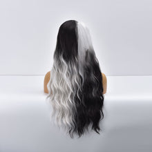 Load image into Gallery viewer, The Joker | Black and White Long Curly Synthetic Hair Wig with Bangs