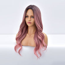 Load image into Gallery viewer, Sparkle | Pink Long Wavy Synthetic Hair Wig
