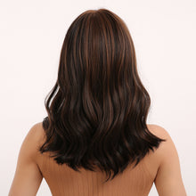 Load image into Gallery viewer, Donna | Brown Long Wavy Synthetic Hair Wig