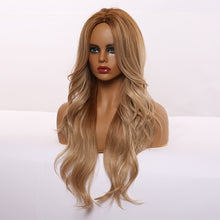 Load image into Gallery viewer, Muse | Brown Long Wavy Synthetic Hair Wig
