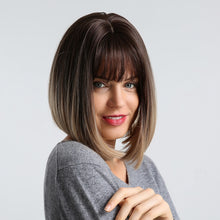 Load image into Gallery viewer, Cecilia | Brown Short Pixie Cut Straight Synthetic Hair Wig with Bangs