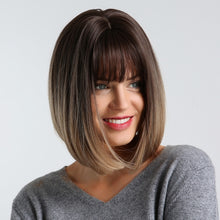 Load image into Gallery viewer, Cecilia | Brown Short Pixie Cut Straight Synthetic Hair Wig with Bangs