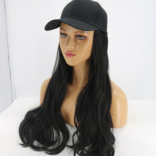 Load image into Gallery viewer, Blossom | Black Long Wavy Synthetic Hair Wig Hat with Cap
