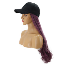 Load image into Gallery viewer, Blossom | Purple Long Wavy Synthetic Hair Wig Hat with Cap
