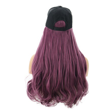 Load image into Gallery viewer, Blossom | Purple Long Wavy Synthetic Hair Wig Hat with Cap