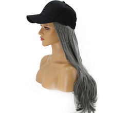 Load image into Gallery viewer, Blossom | Ash Long Wavy Synthetic Hair Wig Hat with Cap
