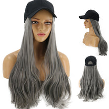 Load image into Gallery viewer, Blossom | Ash Long Wavy Synthetic Hair Wig Hat with Cap