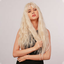 Load image into Gallery viewer, OOTD | Blonde Long Curly Synthetic Hair Wig with Bangs