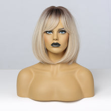 Load image into Gallery viewer, Eilonwy | Blonde Ombre Short Pixie Cut Straight Synthetic Hair Wig with Bangs