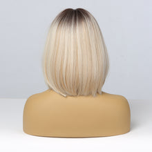 Load image into Gallery viewer, Eilonwy | Blonde Ombre Short Pixie Cut Straight Synthetic Hair Wig with Bangs