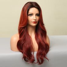 Load image into Gallery viewer, Cora | Burgundy Wine Red Long Wavy Synthetic Hair Wig