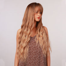 Load image into Gallery viewer, Calla | Blonde Long Curly Synthetic Hair Wig with Bangs