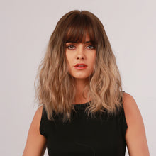 Load image into Gallery viewer, Adeline | Ombre Long Curly Synthetic Hair Wig with Bangs