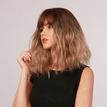 Load image into Gallery viewer, Adeline | Ombre Long Curly Synthetic Hair Wig with Bangs