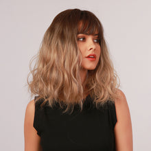 Load image into Gallery viewer, Adeline | Ombre Long Curly Synthetic Hair Wig with Bangs