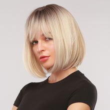 Load image into Gallery viewer, Eilonwy | Blonde Ombre Short Pixie Cut Straight Synthetic Hair Wig with Bangs