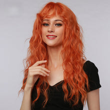 Load image into Gallery viewer, Fox | Halloween Ginger Orange Long Curly Synthetic Hair Wig with Bangs