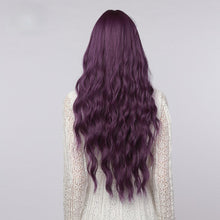 Load image into Gallery viewer, Peony | Halloween Purple Long Curly Synthetic Hair Wig with Bangs