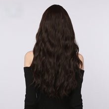 Load image into Gallery viewer, Tunder | Brown Long Wavy Synthetic Hair Wig with Bangs