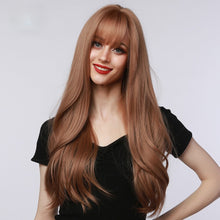 Load image into Gallery viewer, Chepi | Blonde Long Straight Synthetic Hair Wig with Bangs
