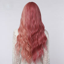 Load image into Gallery viewer, Zinnia | Halloween Coral Pink Long Wavy Synthetic Hair Wig with Bangs