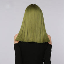 Load image into Gallery viewer, TheMagician | Halloween Green Long Straight Synthetic Hair Wig with Bangs