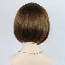 Load image into Gallery viewer, Siana | Medium Brown Medium Straight Synthetic Bob Hair Wig with Bangs
