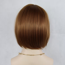 Load image into Gallery viewer, Siana | Light Brown Medium Straight Synthetic Bob Hair Wig with Bangs