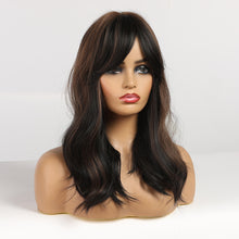 Load image into Gallery viewer, Donna | Brown Long Wavy Synthetic Hair Wig
