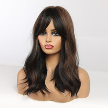 Load image into Gallery viewer, Donna | Brown Long Wavy Synthetic Hair Wig
