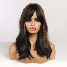 Load image into Gallery viewer, Donna | Brown Long Wavy Synthetic Hair Wig