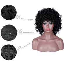 Load image into Gallery viewer, Camila | Black Medium Curly Synthetic Hair Wig