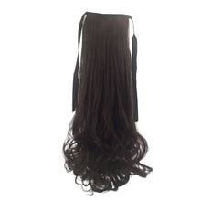 Load image into Gallery viewer, Twinko | Black Blonde Brown Long Wavy Synthetic Hair Extension Pony Tail