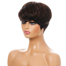 Load image into Gallery viewer, Myth | Black Short Pixie Cut Straight Synthetic Hair Wig With Bangs