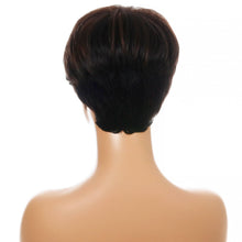 Load image into Gallery viewer, Myth | Black Short Pixie Cut Straight Synthetic Hair Wig With Bangs