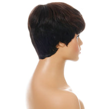 Load image into Gallery viewer, Myth | Black Short Pixie Cut Straight Synthetic Hair Wig With Bangs