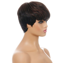 Load image into Gallery viewer, Myth | Black Short Pixie Cut Straight Synthetic Hair Wig With Bangs