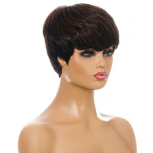 Load image into Gallery viewer, Myth | Black Short Pixie Cut Straight Synthetic Hair Wig With Bangs
