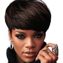 Load image into Gallery viewer, Myth | Black Short Pixie Cut Straight Synthetic Hair Wig With Bangs