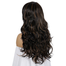 Load image into Gallery viewer, Elsa | Black Long Wavy Synthetic Hair Wig With Bangs