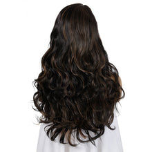 Load image into Gallery viewer, Elsa | Black Long Wavy Synthetic Hair Wig With Bangs