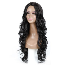 Load image into Gallery viewer, Judy | Black Long Wavy Synthetic Hair Wig