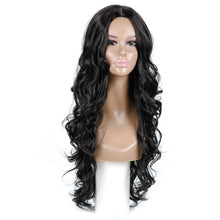Load image into Gallery viewer, Judy | Black Long Wavy Synthetic Hair Wig