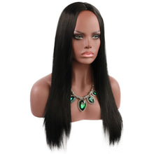 Load image into Gallery viewer, Ann | Black Long Straight Synthetic Hair Wig