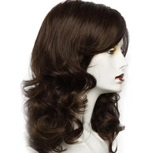 Load image into Gallery viewer, Betty | Black Long Wavy Synthetic Hair Wig With Bangs