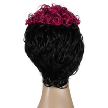 Load image into Gallery viewer, Rhonda | Black and Red Short Pixie Cut Curly Synthetic Hair Wig