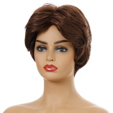 Load image into Gallery viewer, Yvonne | Brown Short Pixie Cut Wavy Synthetic Hair Wig