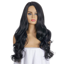 Load image into Gallery viewer, Annie | Black Long Wavy Synthetic Hair Wig